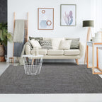 Superior Large Indoor/Outdoor Area Rug, Multi-Tone Reversible Braided Floor Decor for Patio, Front Porch, Entryway, Living Room, Office, Nursery, Artistic Home, 3' x 5', Canvas-White