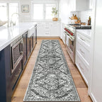 HEBE Hallway Runner Rug 2'x8' Washable Vintage Distressed Area Rugs Non Slip - Image 8