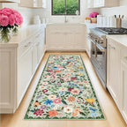 Runner Rug for Entryway: 2.6x8 Kitchen Rugs Non Slip Washable Ultra-Thin Soft by PLHXFRSoftAreaRugs
