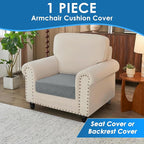 XINEAGE Large Couch Cushion Covers Seat Cushion Cover Thick Stretch Sofa - Image 3