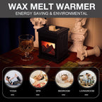 NAFANG Fireplace Wax Warmer,Electric Wax Melt Warmer,Candle Wax Warmer for Scented Wax Melts,Metal Wax Melter,Wax Burner Fragrance Warmer for Home Office Gifts & Decor