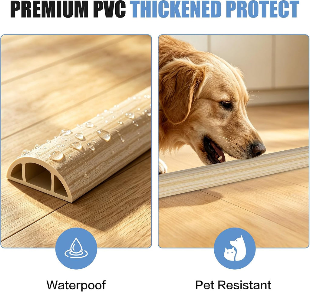 Floor Cord Covers for Wires 10FT Cable Hider Wire Cover Self Adhesive Cord Hider Floor for Offices, Homes, Workshops, Warehouses Cable Cavity 0.39" W x 0.27" H