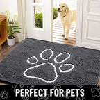 Smiry Dog Door Mat for Muddy Paws, Absorbent Dirt Trapper Non Slip Quick Dry - Image 7