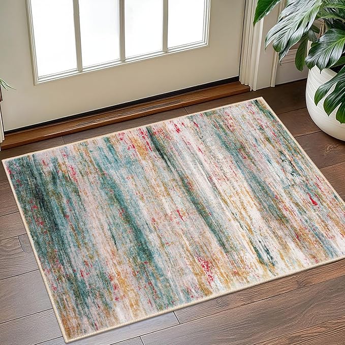 KOZYFLY Modern Abstract Small Area Rugs, 2x3 Washable Kitchen Rug Non-Slip Soft - Image 7