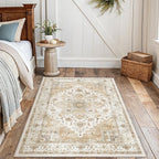 AMADA HOMEFURNISHING 4x6 Washable Area Rug, Low-Profile Entryway Rug - Image 7