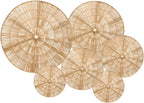 Laquedecraft Basket Wall Decor Set of 12, Natural Handwoven Wicker