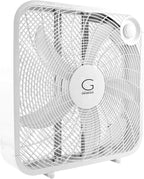 Genesis 20" Box Fan, 3 Settings, Max Cooling Technology, Carry Handle, White (G20BOX-WHT)