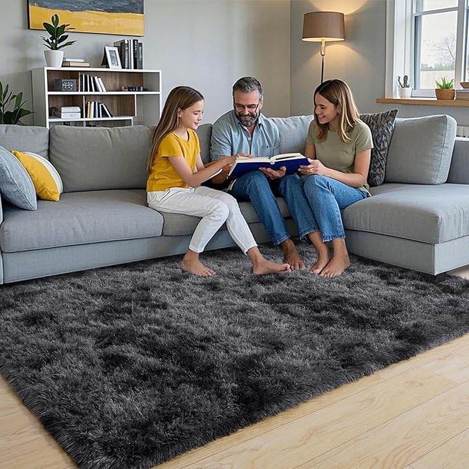 Pionblank Fluffy Area Rug for Bedroom 4x6 Feet, Indoor Plush Carpet, Shag Soft by PIONBLANK