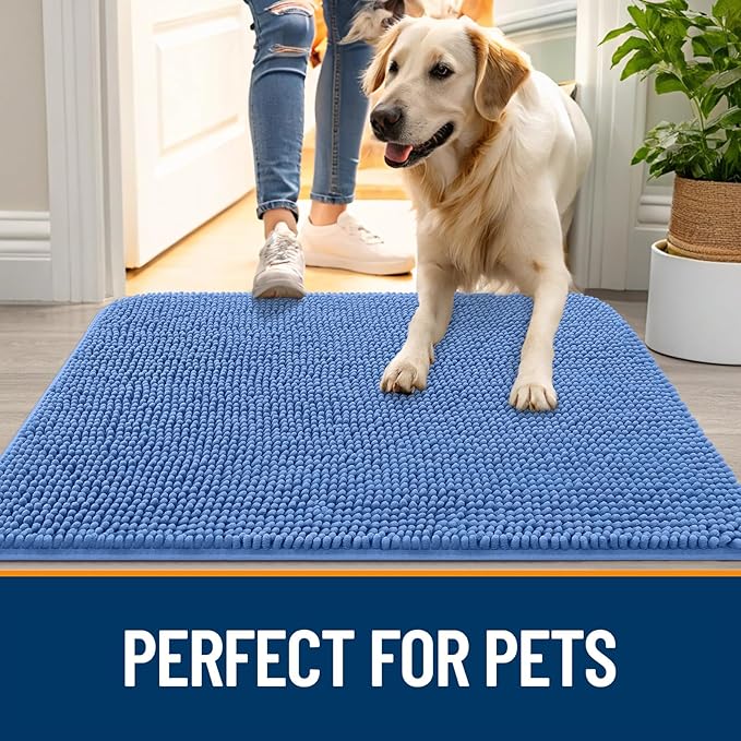 OLANLY Dog Door Mat for Muddy Paws 48x30, Absorbs Moisture and Dirt, Absorbent - Image 6