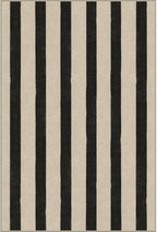 Black and White Striped Outdoor Rug - Image 8