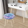 Tie Dye Rainbow Round Rugs Small 2x2 ft Fluffy Circle Rug Furry Carpet Shaggy by JiaoBaba