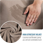 H.VERSAILTEX Wingback Chair Covers Velvet Plush Wing Chair Slipcover 1 Piece - Image 3