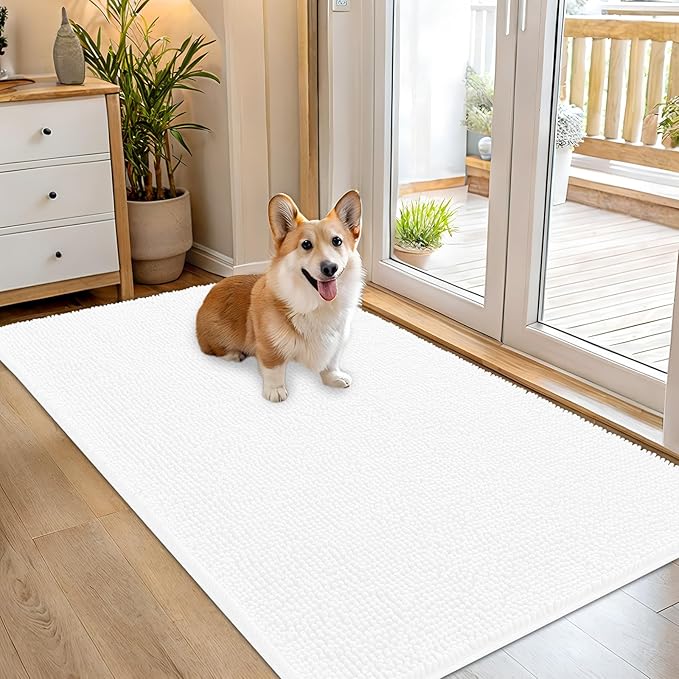 OLANLY Dog Door Mat for Muddy Paws 54x32, Absorbs Moisture and Dirt, Absorbent by OLANLY