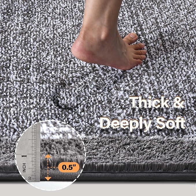 48x32 Large Bathroom Rugs Washable Non Slip, Soft Absorbent Quick Dry Mats - Image 5