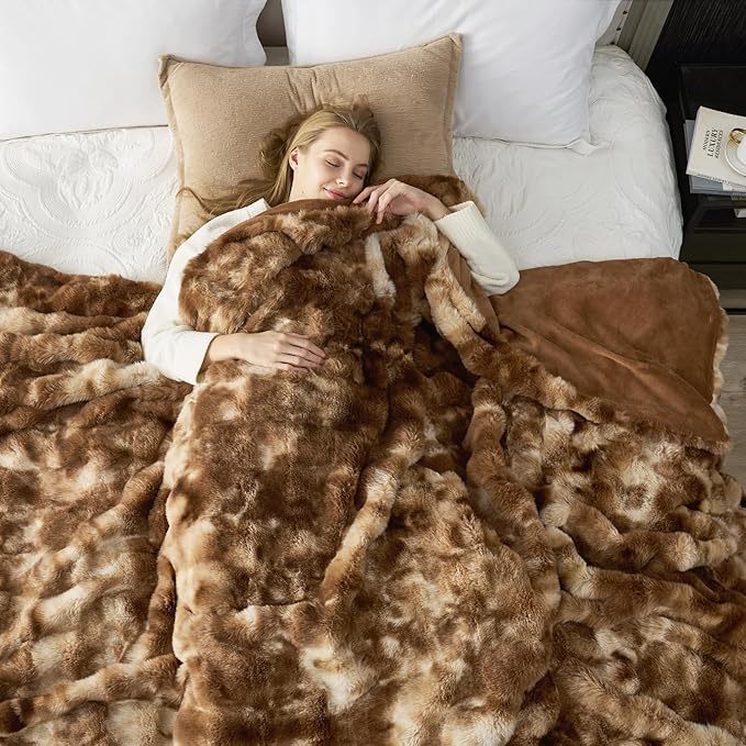Cozy Bliss Faux Fur Throw Blanket by CozyBliss