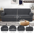 U-NICE HOME 4 Seater Stretch Couch Cover Sofa Cover Washable Sofa Slipcover - Image 3