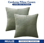 MIULEE Light Olive Green Decorative Throw Pillow Covers 18x18 Inch - Image 6