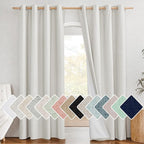 NICETOWN 100% Absolutely Blackout Linen Curtains by NICETOWN