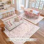 RELEANY Area Rugs 5'x8' Washable Non-Slip, Floral Vintage Distress Print - Image 8