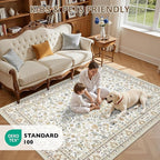 2x3 Area Rugs Living Room Rug: Washable Vintage Boho Rug No Slip Stain - Image 8