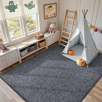 FinRèc 5x7 Washable Area Rugs for Bedroom Living Room, Low Pile Thin Rug Solid - Image 5