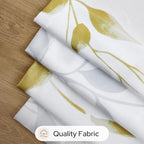 HOMEIDEAS Non-See-Through Gold and White Privacy Sheer Curtains 52 X 96 Inches - Image 7