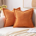 MIULEE Orange Decorative Throw Pillow Covers by MIULEE
