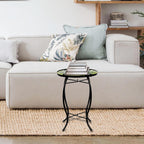 Subtropical Leaf Patio Table,Outdoor Side Table,Outdoor Bar Table
