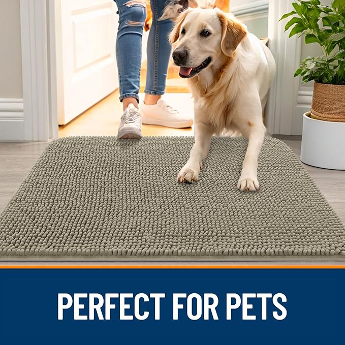 OLANLY Dog Door Mat for Muddy Paws 59x32, Absorbs Moisture and Dirt, Absorbent - Image 6