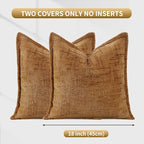 HPUK Fall Chenille Soft Throw Pillow Covers 18x18 Set of 2, Accent Cushion - Image 5