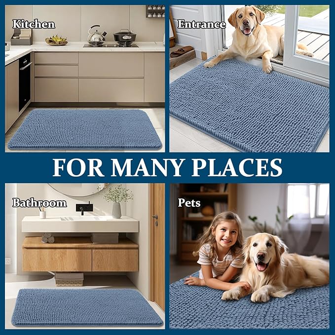 OLANLY Dog Door Mat for Muddy Paws 70x46, Absorbs Moisture and Dirt, Absorbent - Image 8