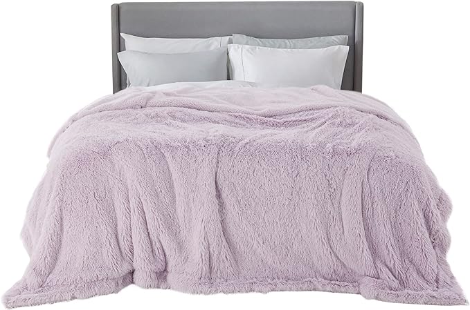 Bedsure GentleSoft Fluffy Lavender Purple King Size Blanket by BEDSURE