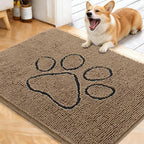 OLANLY Dog Door Mat for Muddy Paws 40x32, Paw Print Design, Absorbs Moisture by OLANLY