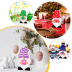 Jetec 24 Pcs Halloween Interchangeable Wooden Gnome, Holiday Table Decor