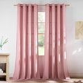 NICETOWN Thick Linen Pink Curtains by NICETOWN
