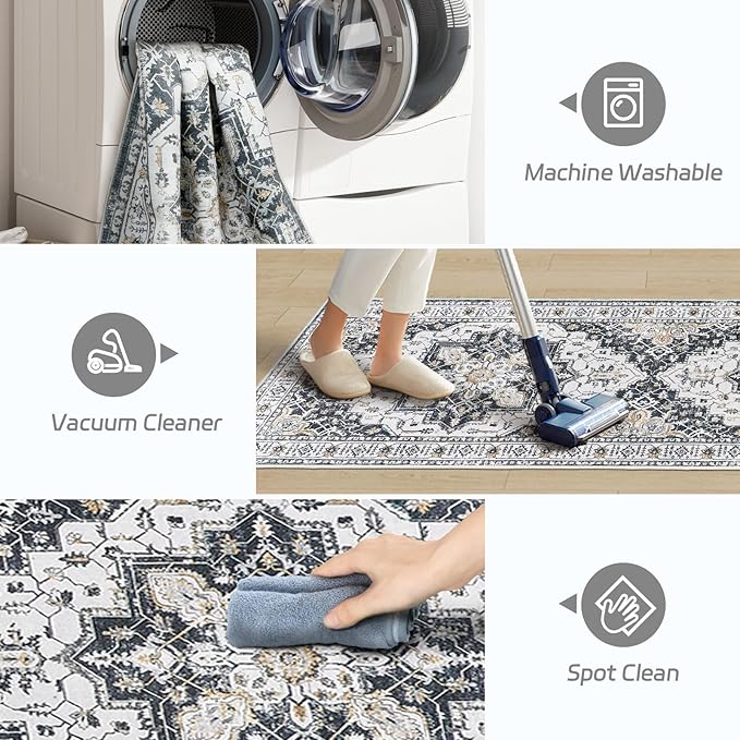 Madane Hallway Runner Rug 2x12, Extra Long Washable Runner Rugs - Image 4