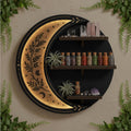 Wall Shelves for Bedroom, Moon Shelf with LED Light, Whimsical Decor