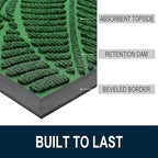 Colorxy Waterproof Doormat, Sturdy Natural Rubber Front Indoor Mat, Non Slip - Image 3