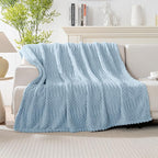 50x70 Inch Blue Throw Blanket - Image 2