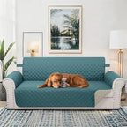 Reversible 4 Seater Sofa Cover 91 Inch Large Couch Cover Furniture Protector - Image 2