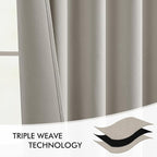 MIULEE Natural Back Tab Blackout Curtains 84 Inch Length 2 Panels Set - Image 7
