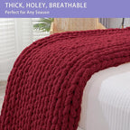 Bigacogo Chunky Knit Throw Blanket - Image 4
