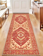 SERISSA Boho Washable Runner Rug, 2x6 Rug Runner Non-Slip Vintage Red Hallway - Image 5