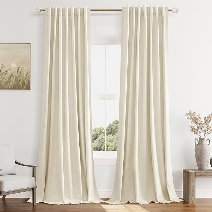 Guken 100% Blackout Curtains 120 Inch Length 2 Panels Set by Guken
