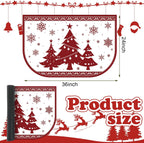 Ceenna Christmas Fireplace Hearth Rug Fire Resistant 24x36,White,Snowflake