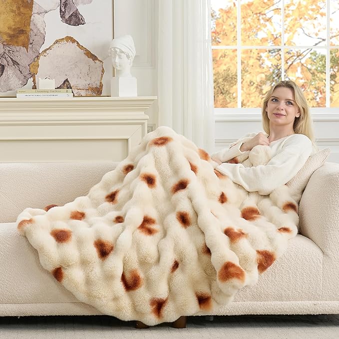 Cozy Bliss Burrito Faux Fur Throw Blanket by CozyBliss
