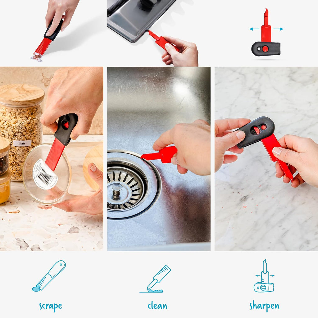 Dreamfarm Cleana Self-Sharpening Cleaning Scraper with Hook - Pack of 2