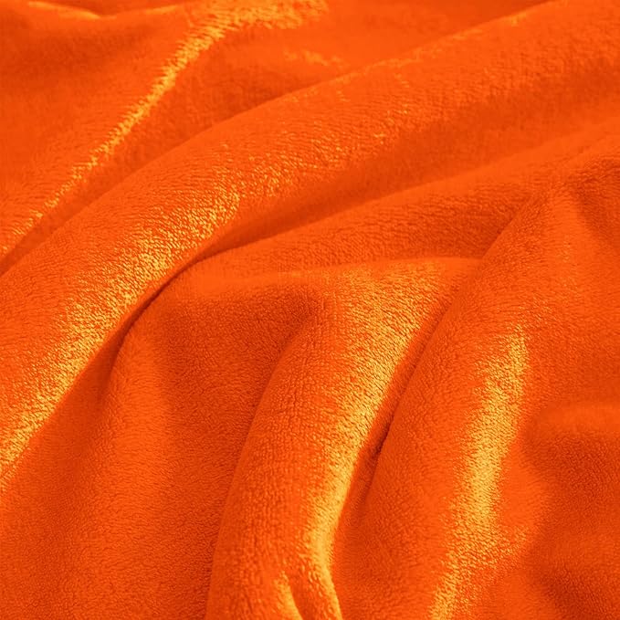 KMUSET Fall Throw Blanket Orange Fleece Throw 50 X 60 inches - Image 9
