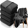 4 Pack Fleece Throw Blankets 50x60 Inches by Tewloss