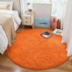 OLANLY Orange Round Rugs for Bedroom - Image 3